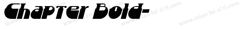 Chapter Bold字体转换